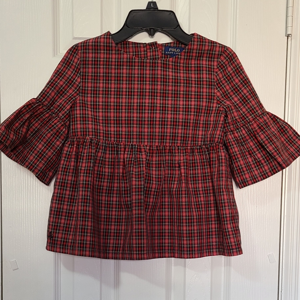 Polo Ralph Lauren Plaid Perplum Top